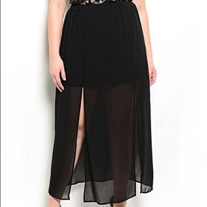 Target brand Plus Size Sheer Chiffon Maxi Skirt